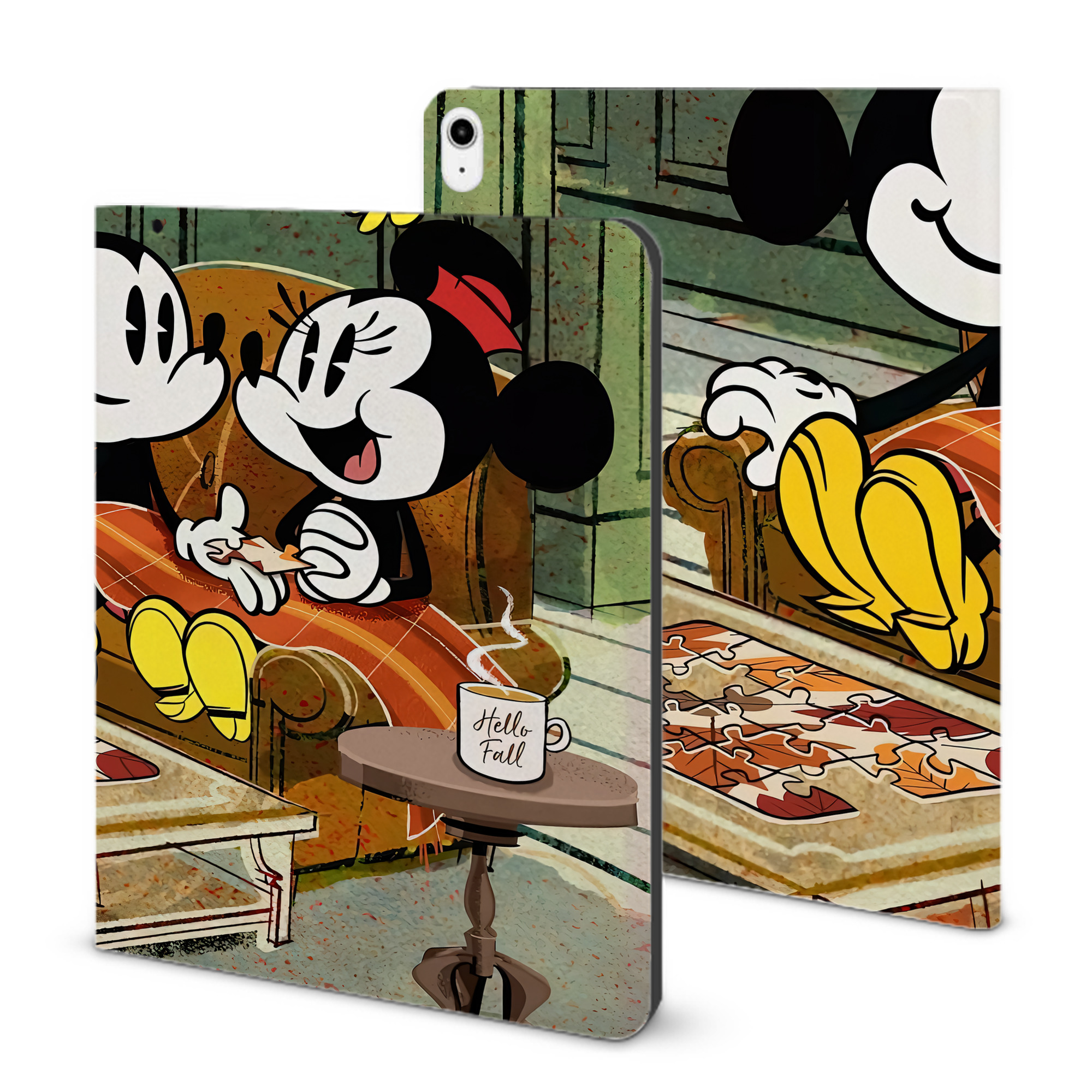（画像用） ミッキーマウス Mickey Mouse IPadケース ペンホルダー付き ブックスタイルデザイン